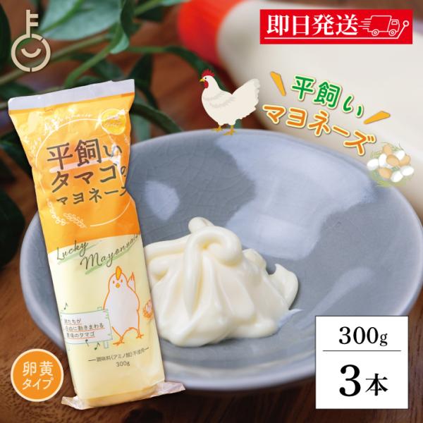 丸和油脂 平飼いタマゴのマヨネーズ 300g 3本 マヨネーズ 調味料 平飼いタマゴ 卵黄 卵黄タイ...