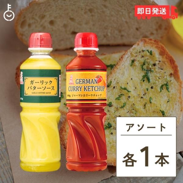 ケンコーマヨネーズ ガーリックバターソース 515g 1本 ジャーマンカリーケチャップ 600g 1...