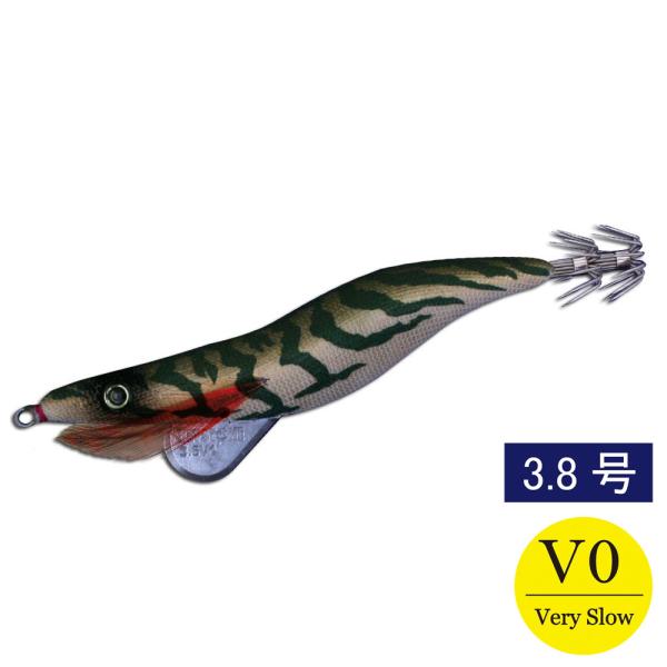 エギシャープ 3.8号V0 リアルホロゴールドベース オリーブ