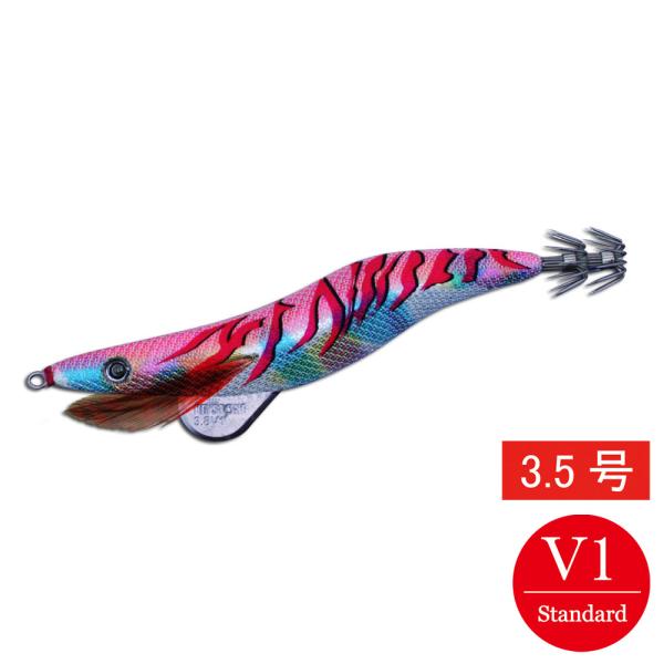 エギシャープ 3.5号V1 マーブルピンクグロー赤侍レッド