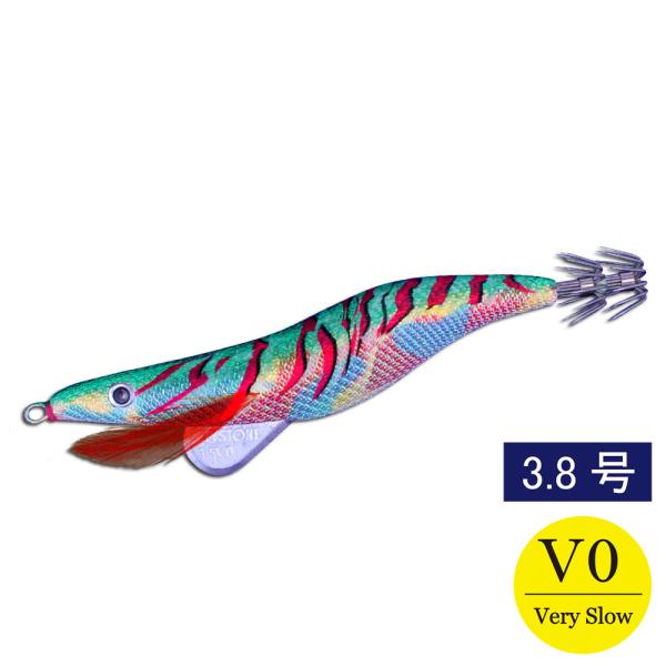 エギシャープ 3.8号V0 赤侍グリーンキング