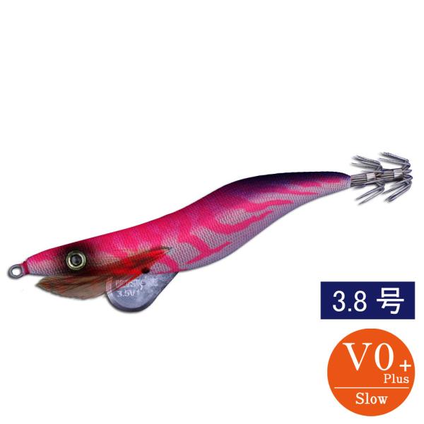 エギシャープ 3.8号V0+ レッドベース ピンク