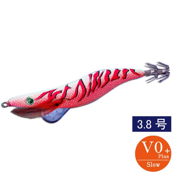 エギシャープ 3.8号V0+ ピンクフルグロー赤侍レッド