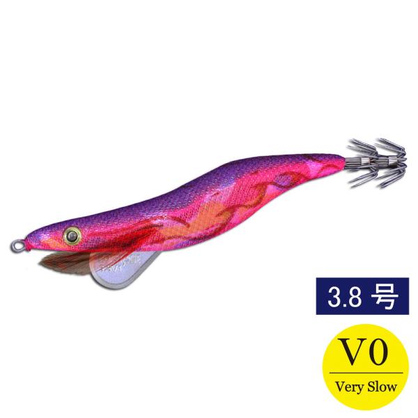 エギシャープ 3.8号V0 マーブルピンクベース パープル