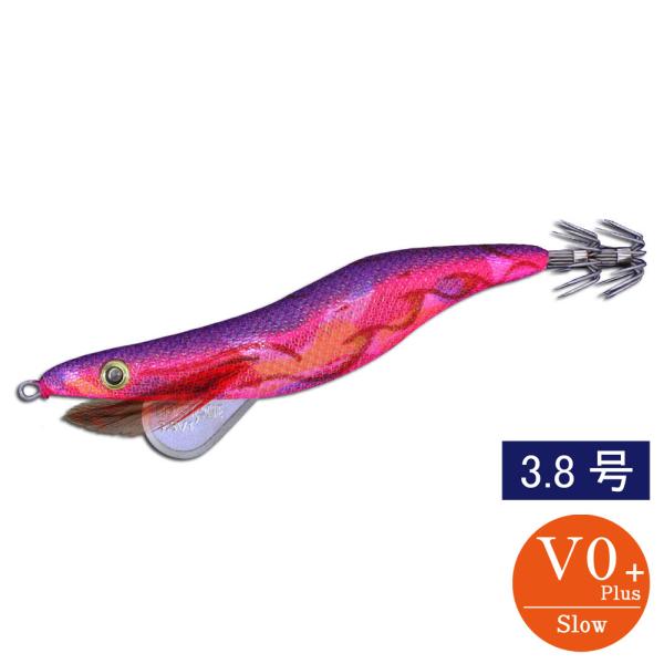 エギシャープ 3.8号V0+ マーブルピンクベース パープル