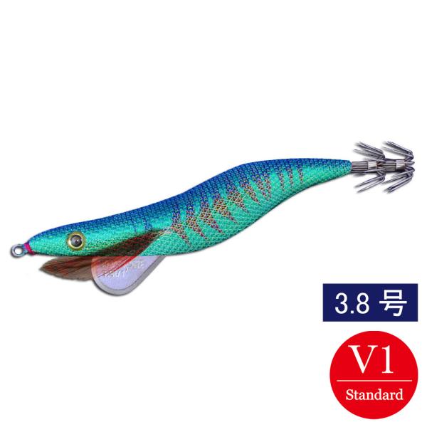 エギシャープ 3.8号V1 グリーンアジベース ブルー