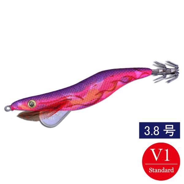 エギシャープ 3.8号V1 マーブルピンクベース パープル