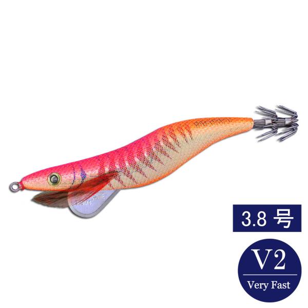 エギシャープ 3.8号V2 ゴールドアジベース ピンク