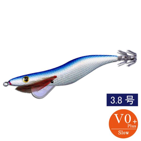 エギシャープ 3.8号V0+ リアルベイトブルー