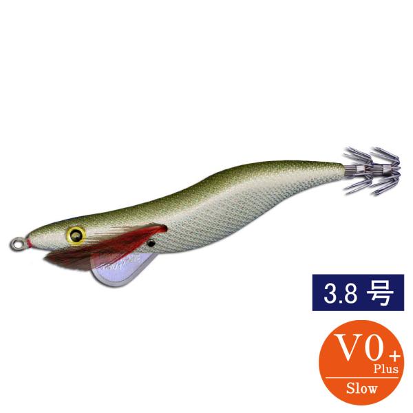 エギシャープ 3.8号V0+ リアルベイトオリーブ