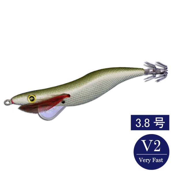エギシャープ 3.8号V2 リアルベイトオリーブ