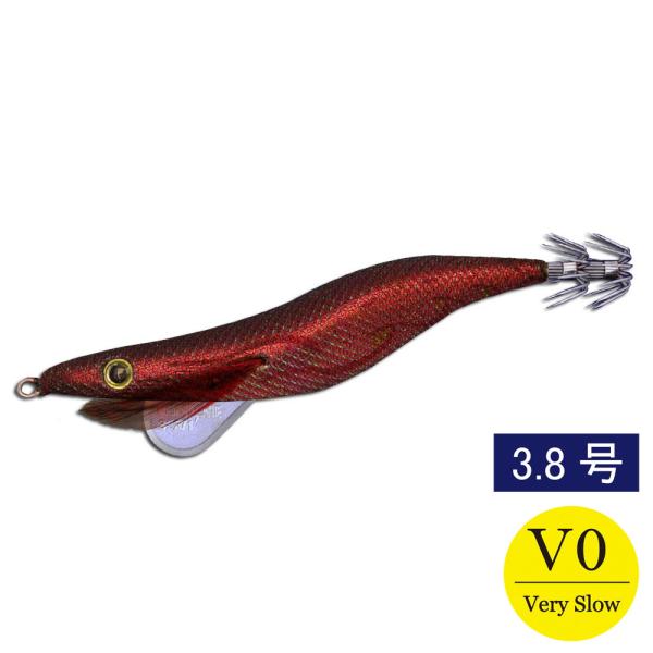 エギシャープ 3.8号V0 レッドブラックベース パープル