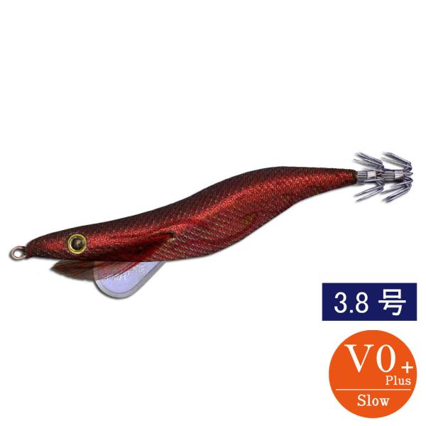 エギシャープ 3.8号V0+ レッドブラックベース パープル