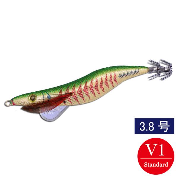 エギシャープ 3.8号V1 ゴールドアジベース グリーン