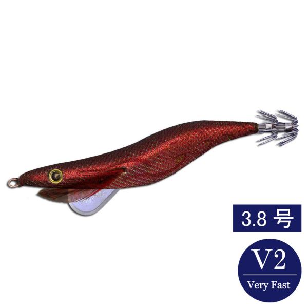 エギシャープ 3.8号V2 レッドブラックベース パープル