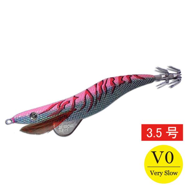 エギシャープ 3.5号V0 パープルピンクグロー赤侍レッド