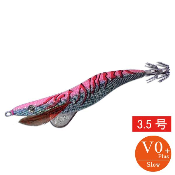 エギシャープ 3.5号V0+ パープルピンクグロー赤侍レッド