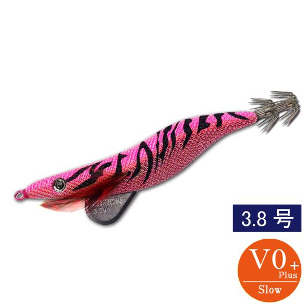エギシャープ 3.8号V0+ 赤侍ピーチタイガー