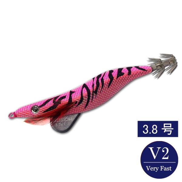 エギシャープ 3.8号V2 赤侍ピーチタイガー