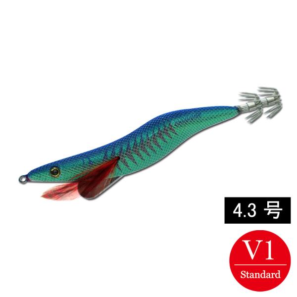 エギシャープα　4.3号V1(24g)　グリーンアジベースブルー