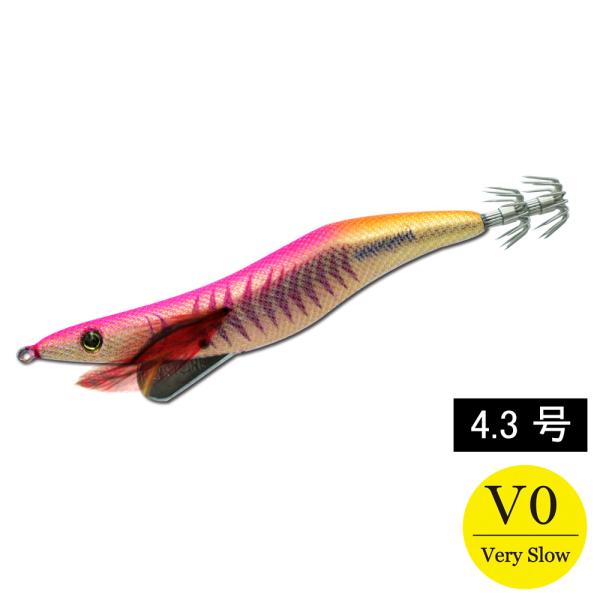 エギシャープα　4.3号V0　22g　ゴールドアジベースピンク
