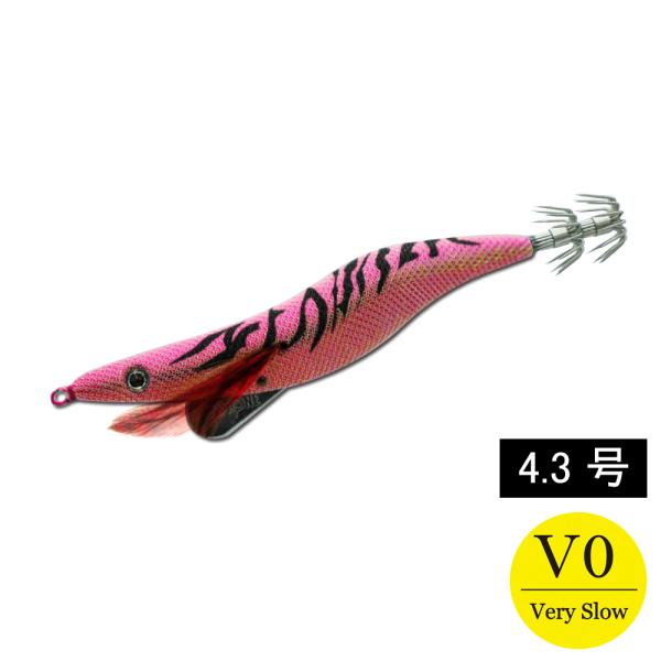 エギシャープα　4.3号V0　22g　赤侍ピーチタイガー