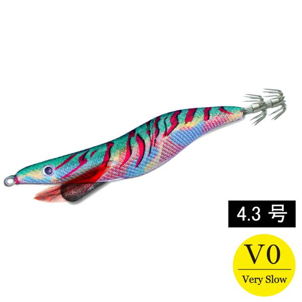 エギシャープα　4.3号V0　22g　赤侍グリーンキング