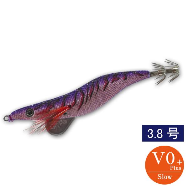 エギシャープ 3.8号V0+ 赤侍メテオグローパープル