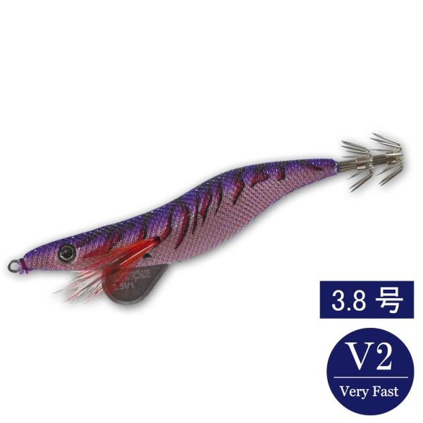 エギシャープ 3.8号V2 赤侍メテオグローパープル