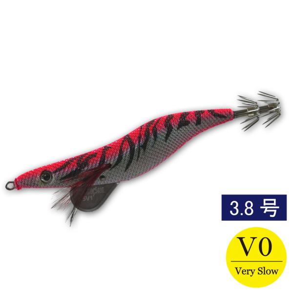 エギシャープ 3.8号V0 赤侍メテオグローレッド