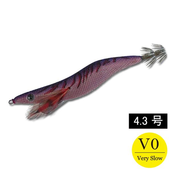 エギシャープα　4.3号V0　22g　赤侍メテオグローパープル
