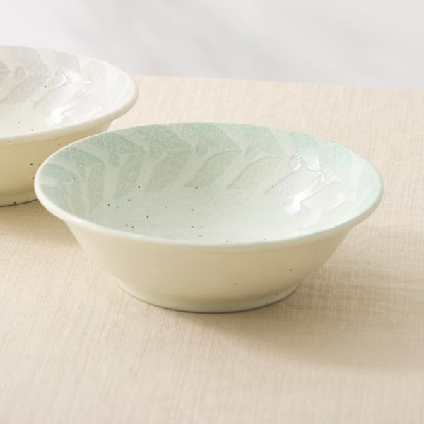 日本製 美濃焼 ボウル サラダボウル ｜ 美濃焼 ローレル ボウル φ14.5cm グリーン KEY...