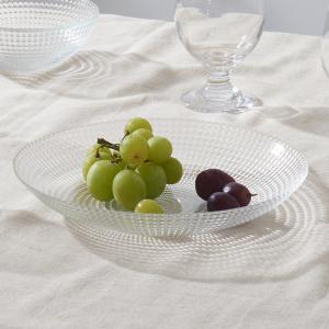 透明ガラス皿 フルーツサラダプレート 食器 直径23cmx高さ2.5cm