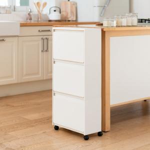 ゴミ箱 収納ボックス 分別ゴミ箱 ワゴン スリ...の詳細画像1