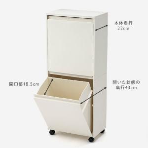 ゴミ箱 40L 収納ボックス 分別ゴミ箱 ワゴ...の詳細画像2