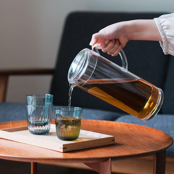 ピッチャー 水差し 麦茶ポット 冷水ポット 水出し シンプル 冷蔵庫 冷蔵庫収納｜ ウォータージャグ...