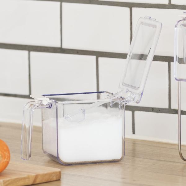 キッチン用品 調味料入れ 密閉 ストッカー[上からぱっと中身が見える 楽に開け閉めできる クッキング...