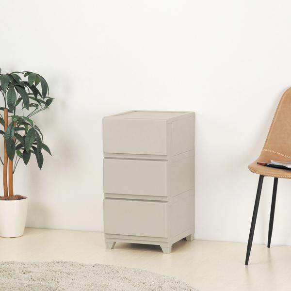 家具 収納 箪笥 タンス 国産 日本製 衣装ケース ｜ 壁付デコニーシーヴォ3段  KEYUCA(ケ...