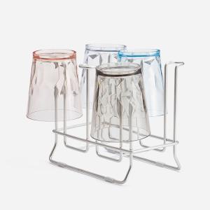 水切りラック キッチン用品 食器立て ステンレス 水切りスタンド 省スペース[水切りコップスタンド 17×13cm KEYUCA ケユカ]