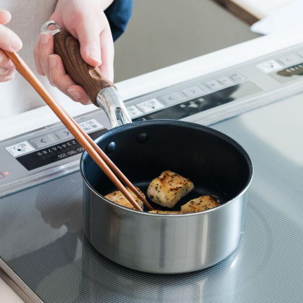 鍋 片手鍋 1人用 小さめ 一人暮らし ステンレス アルミ ミニ鍋 ミルクパン ih対応[Pieni...