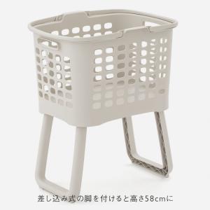 ランドリーバスケット 脚付き 腰にやさしい 洗...の詳細画像1
