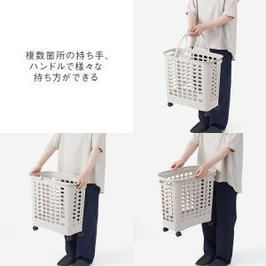 洗濯かご 脱衣かご キャスター付き スリム 省...の詳細画像5