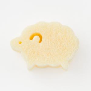 キッチンスポンジ 台所用 日本製 ソフトタイプ 泡立ち良い 食器洗い シンク洗い ヒツジ柄 ｜ KEYUCA socio ソフトスポンジ ヒツジ ケユカ