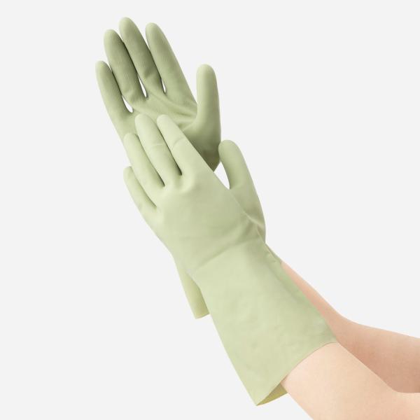 日本製 国産 掃除用品 キッチン 抗菌 防臭 無地 シンプル おしゃれ ｜ 裏毛やわらかゴム手袋中厚...