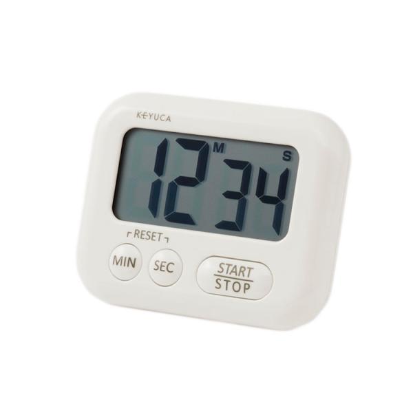 キッチン用品 キッチンタイマー 立てかけ 壁掛け マグネット 無地 シンプル おしゃれ｜ 大画面デジ...