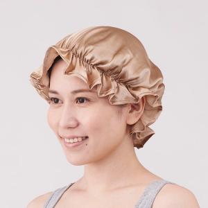 ナイトキャップ おやすみキャップ 保湿 吸湿 乾燥対策 無地 シンプル｜ H サラ艶絹ナイトヘアキャップ ショート  KEYUCA(ケユカ)｜keyuca