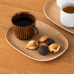 木製 お盆 天然木 ランチョン ランチ ディナー おしゃれ ｜ 滑りにくい角丸木目トレイ 21×15cm KEYUCA(ケユカ)