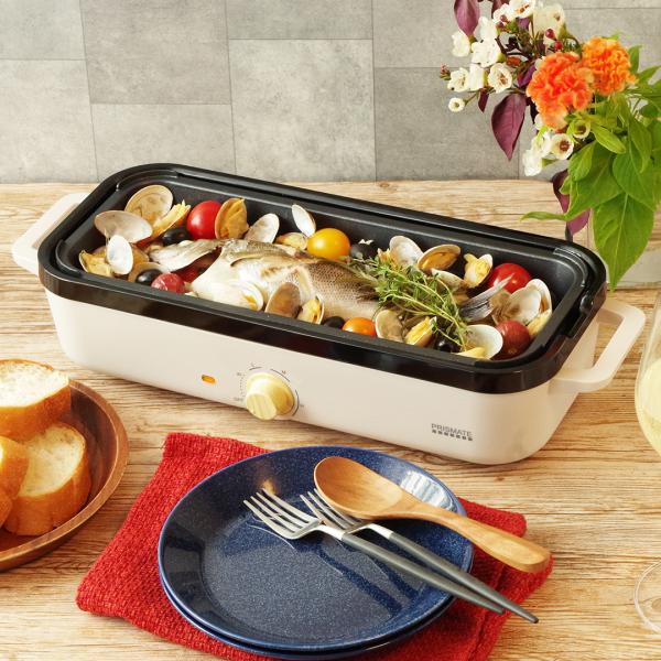 グリル パーティー 晩酌 丸洗い可 たこ焼き 焼肉 レシピブック付き｜ 3種のプレート付スリムホット...