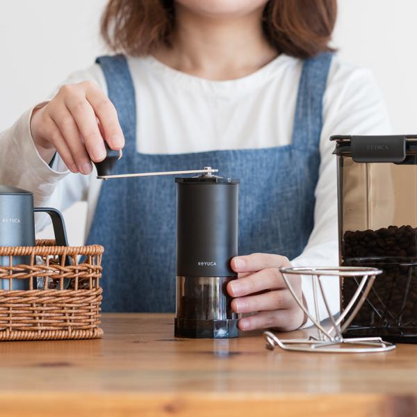 国産 豆挽き コーヒー豆 シンプル 粗さ調節 お手入れ簡単 帯電防止剤入り ｜ セラミック コーヒー...