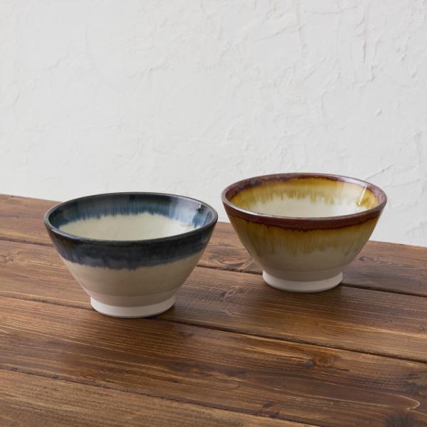 国産 どんぶり 食器 器 シンプル 手描き 食洗機可 ｜ 美濃焼 にじみ丼 15.5cm  KEYU...